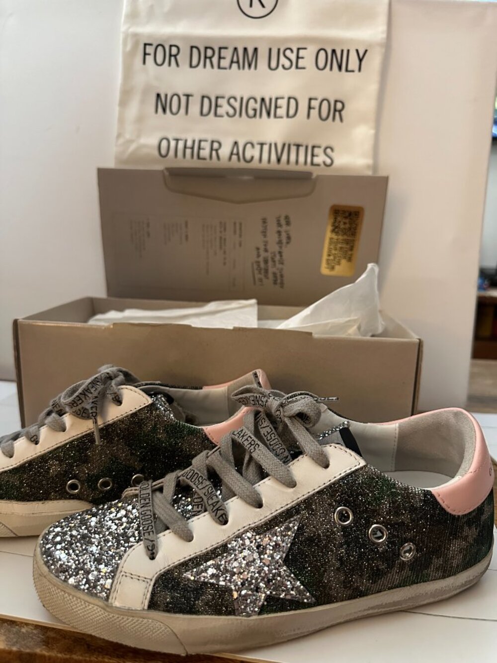Golden Goose Super-Star Classic Sneakers | EU 36 (US 6) | Glitter Toe - Picture 2 of 9